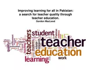Quality and equality in student learning