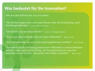 was bedeutet f r sie innovation