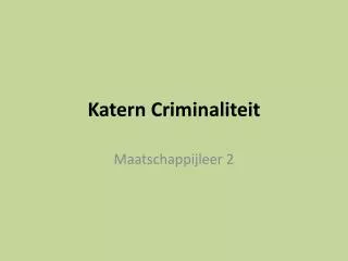katern criminaliteit