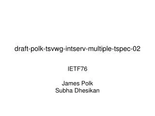 draft-polk-tsvwg-intserv-multiple-tspec-02