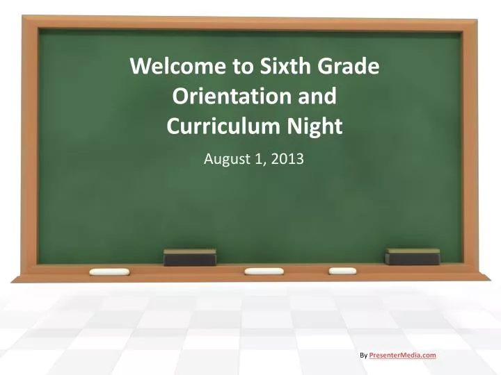 welcome to sixth grade orientation and curriculum night