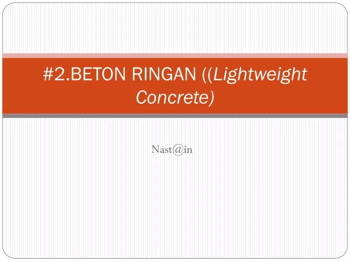 2 beton ringan lightweight concrete