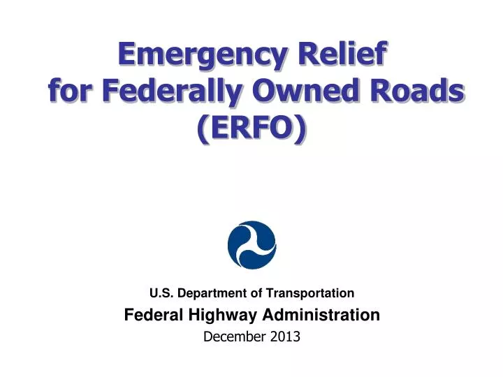 emergency relief for federally owned roads erfo