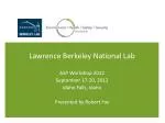 Lawrence Berkeley National Lab - slide 1
