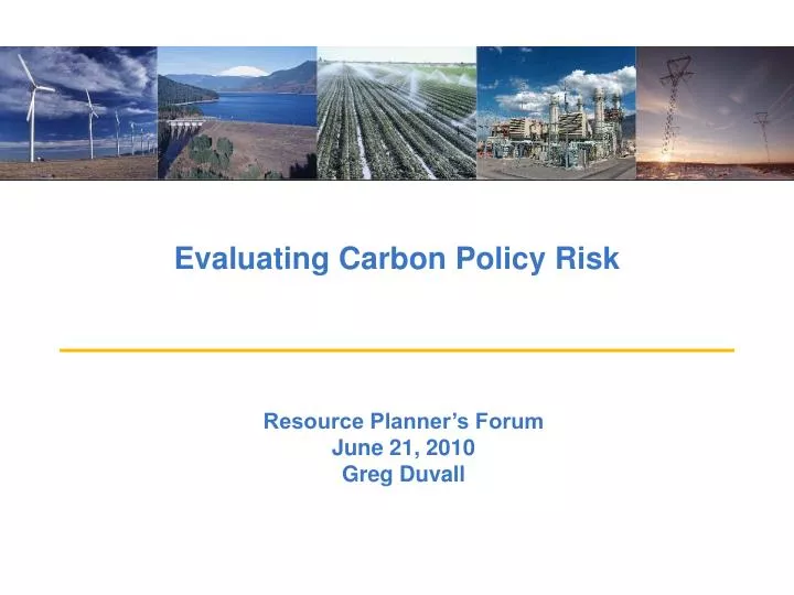 evaluating carbon policy risk