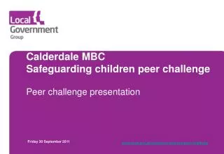 Calderdale MBC Safeguarding children peer challenge