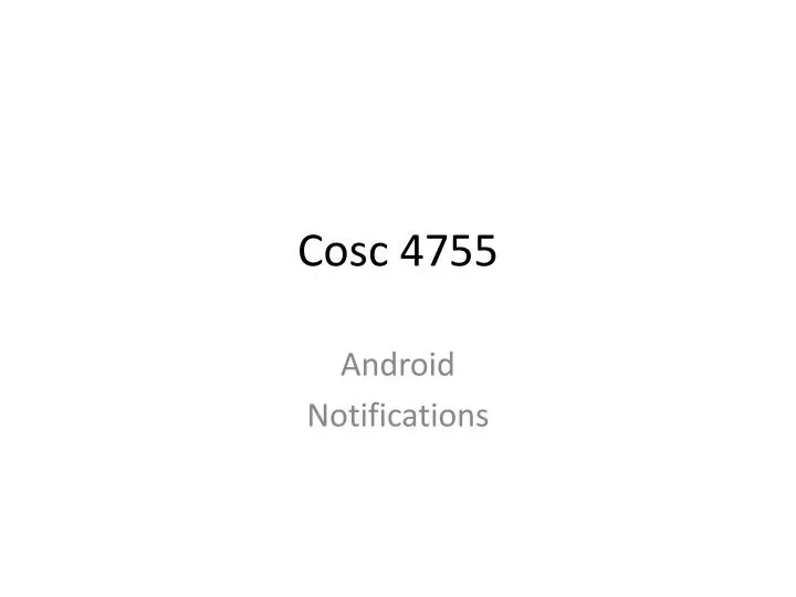 cosc 4755