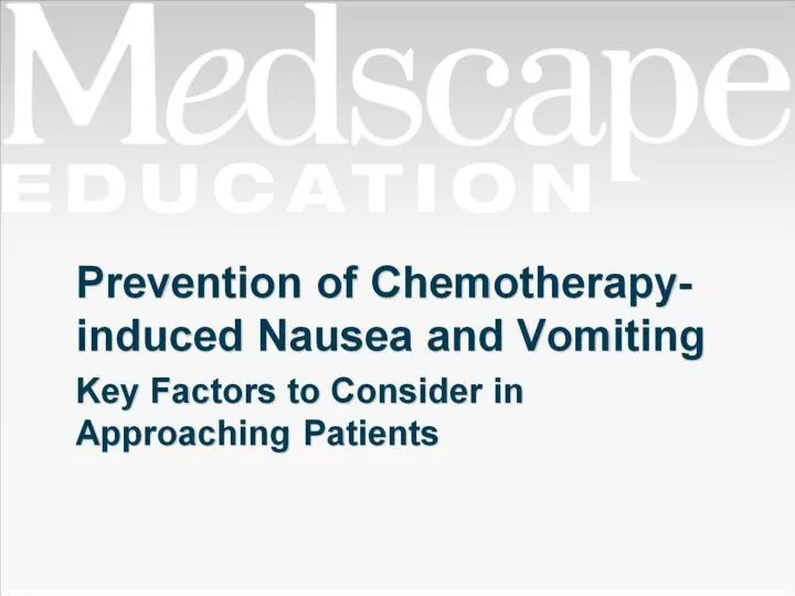 prevention of chemotherapy induced nausea and vomiting