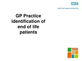 GP Practice identification of end of life patients