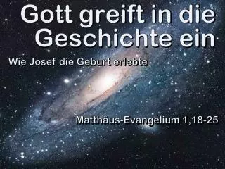 gott greift in die geschichte ein