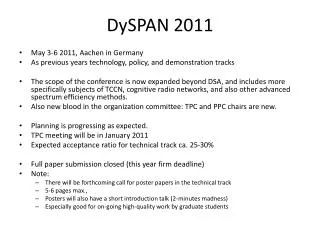 DySPAN 2011