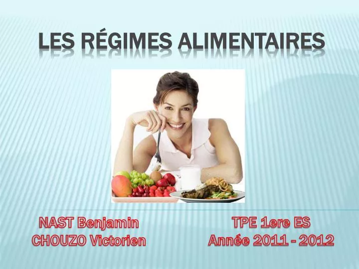 les r gimes alimentaires