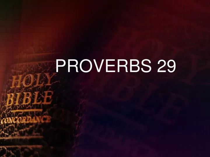 proverbs 29