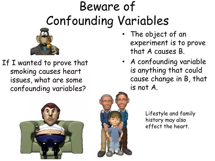beware of confounding variables