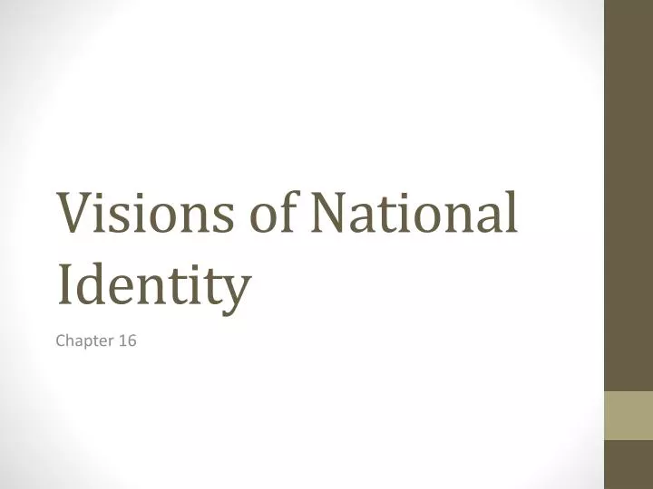 visions of national identity