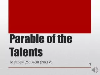 parable of the talents