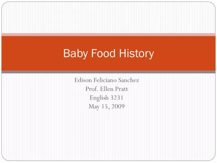 baby food history