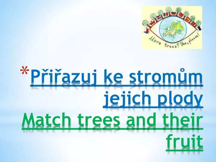 p i azuj ke strom m jejich plody match trees and their fruit