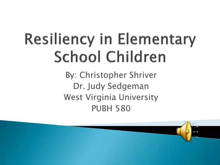 resiliency in elementary school children
