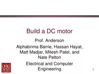 Build a DC motor