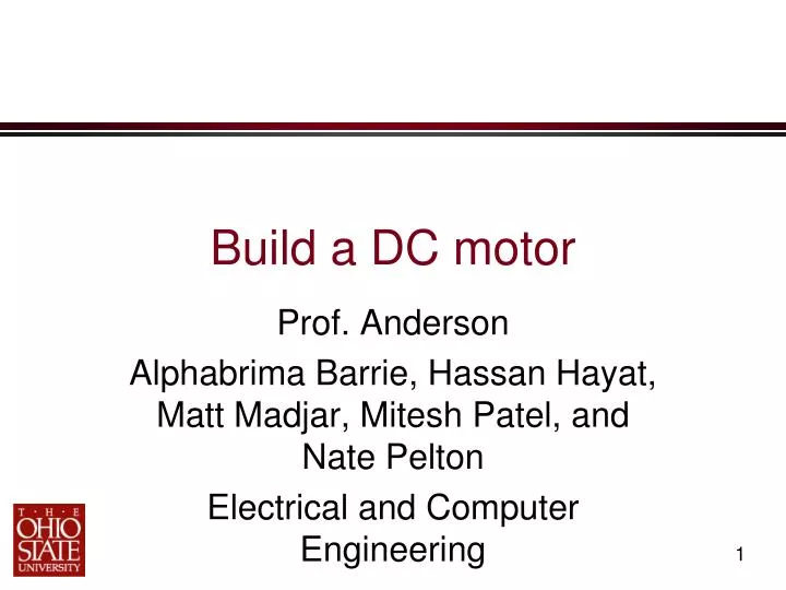 build a dc motor