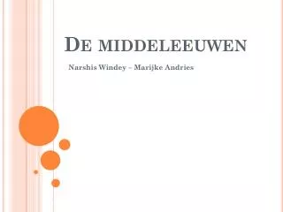 de middeleeuwen