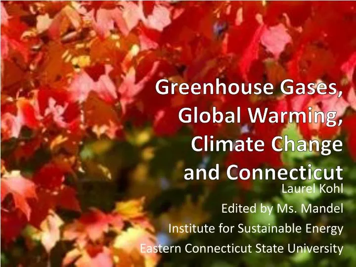 greenhouse gases global warming climate change and connecticut