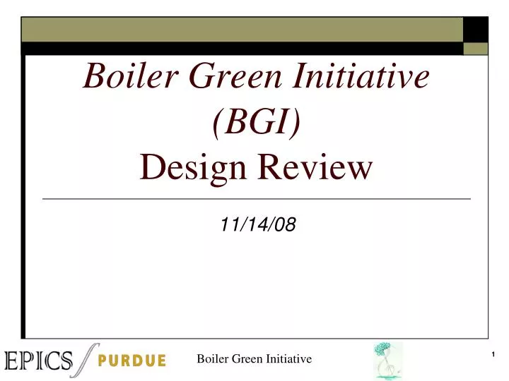 boiler green initiative bgi design review