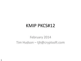 KMIP PKCS#12