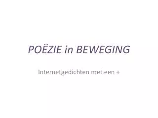 po zie in beweging