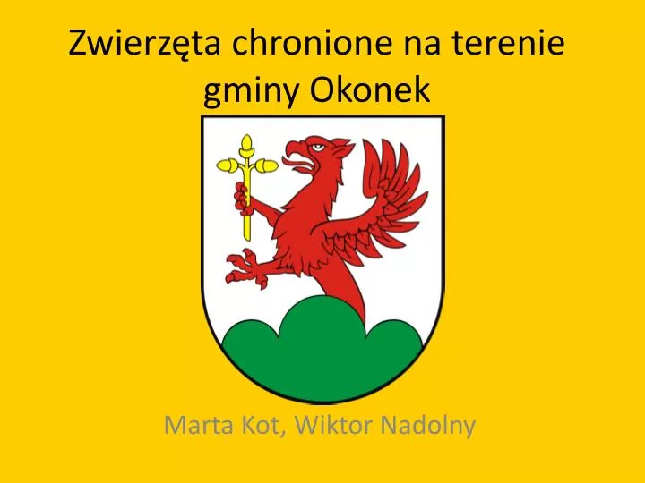 zwierz ta chronione na terenie gminy okonek