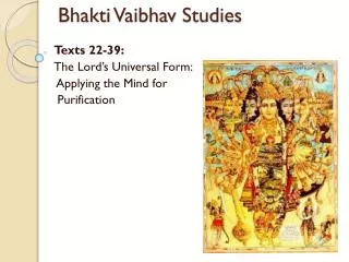 Bhakti Vaibhav Studies
