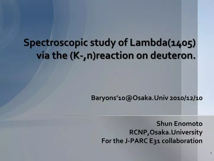 spectroscopic study of lambda 1405 via the k n reaction on deuteron