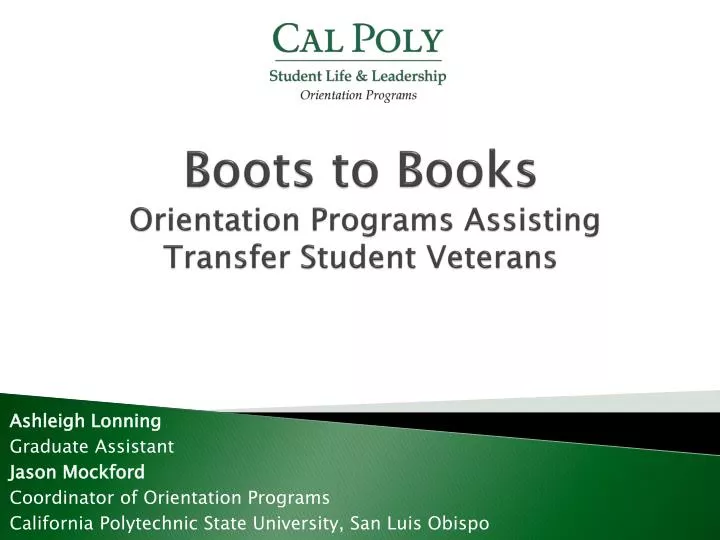 boots to books orientation programs assisting transfer student veterans