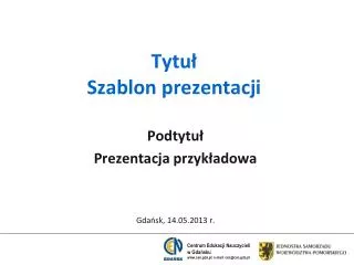 Tytuł Szablon prezentacji