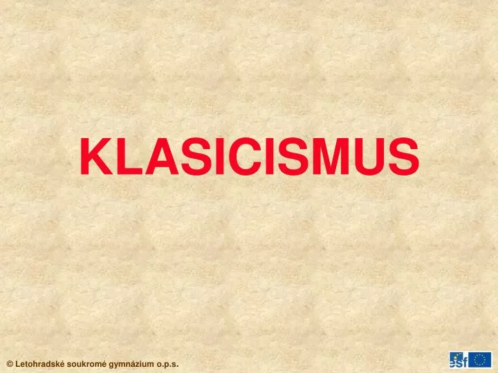 klasicismus