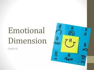 Emotional Dimension