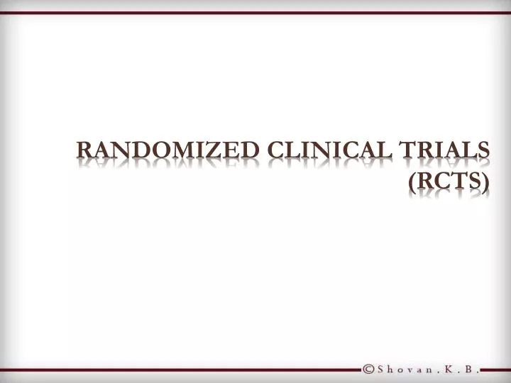 randomized clinical trials rcts