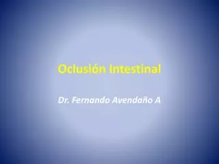 oclusi n intestinal