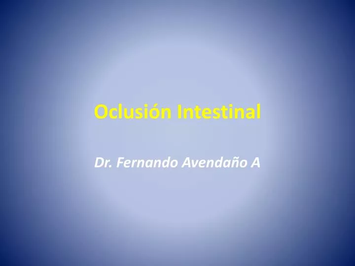 oclusi n intestinal