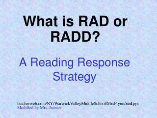 A Reading Response Strategy