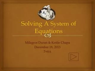 Solving A System of Equations