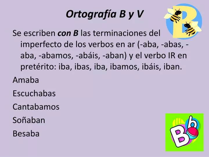 ortograf a b y v
