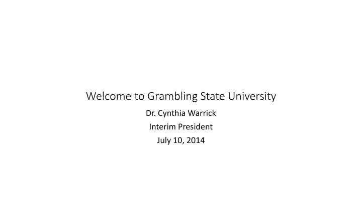 welcome to grambling state university