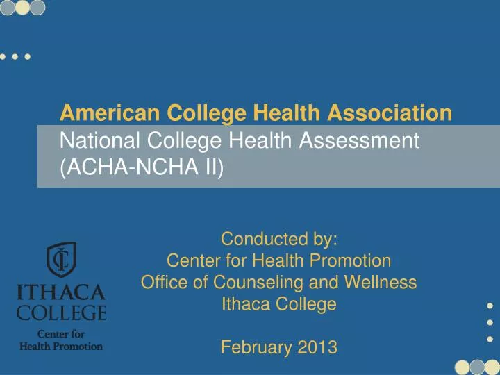 american college health association national college health assessment acha ncha ii