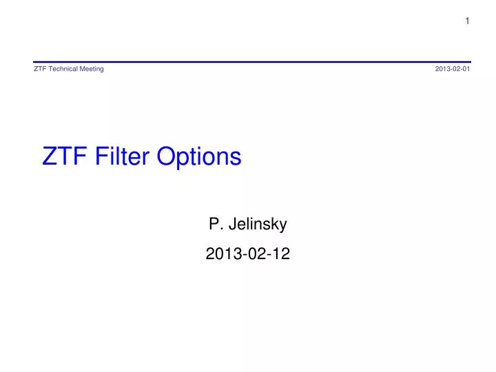 ztf filter options