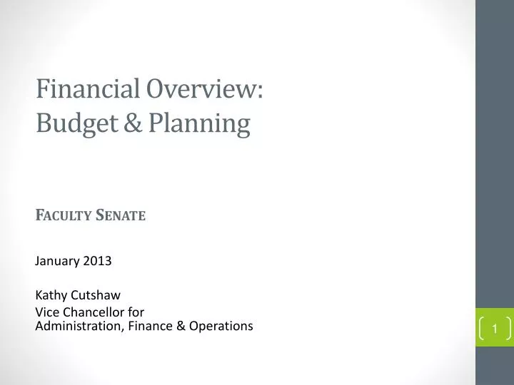 financial overview budget planning