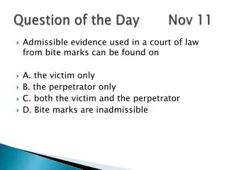 Question of the Day Nov 11