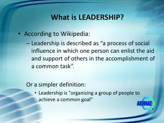 What is LEADERSHIP?