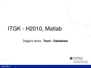 itgk h2010 matlab